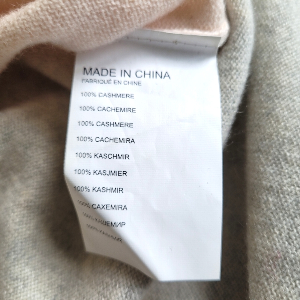 Club Monaco Cashmere Crew Neck Pullover Sweater Peach Gray Women's Small - Picture 5 of 6